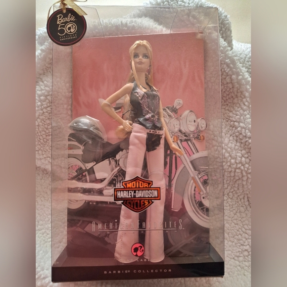 Barbie Other - Vintage 50th Anniversary Pink Label  Harley-Davidson Barbie Doll .... Unopened !